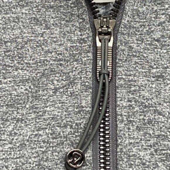 Lululemon In Stride Jacket Heathered Slate Sz 8 Thumb Holes Running - Picture 6 of 7